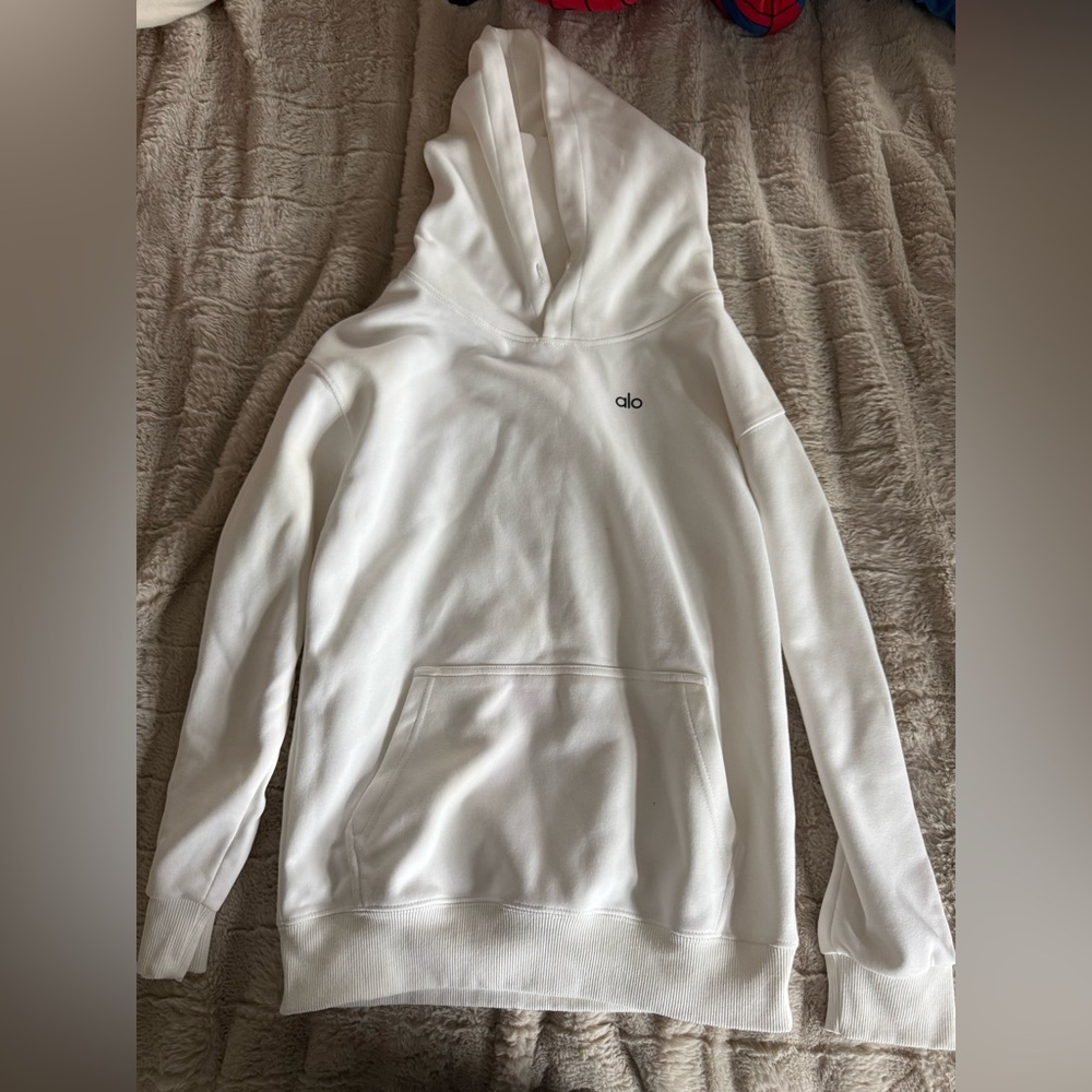 ALO Yoga White Hoodie Sweatshirt